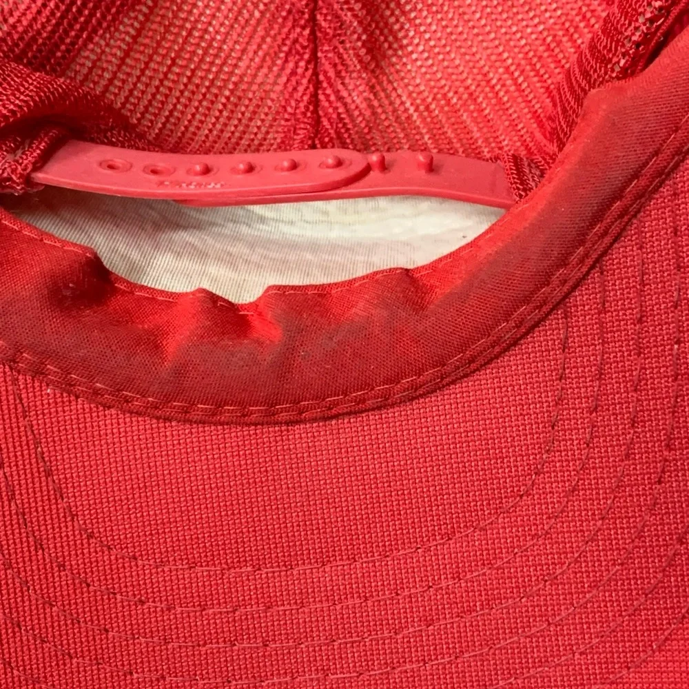 Vintage C. W. Silver Co Company SNAPBACK TRUCKER HAT 80’s Red Oilfield